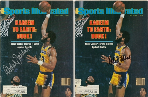 Lot of (2) Kareem Abdul-Jabbar Signed 1980 Sports Illustrated Magazines Dated 5/5/1980 (Abdul-Jabbar LOA)